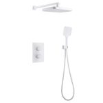 Душевая система Abber Weiss Insel встраиваемая с верхним душем с лейкой со смесителем белая (AF8051W)