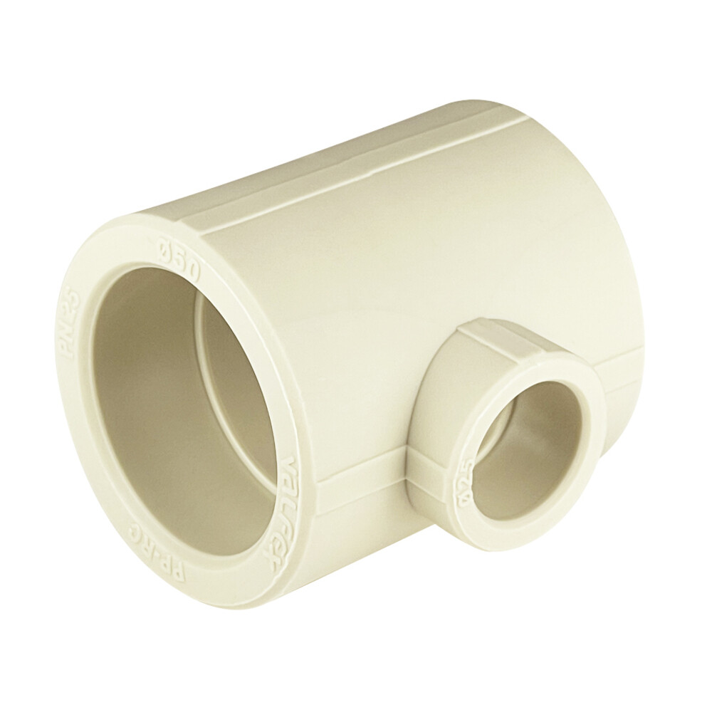 original-10061.jpg Тройник полипропиленовый Valfex переходный 50 х 25 х 50 мм серый (10502550Г) — изображение 1