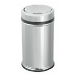 Контейнер для мусора Primanova с вращающейся крышкой 20 л металл хром