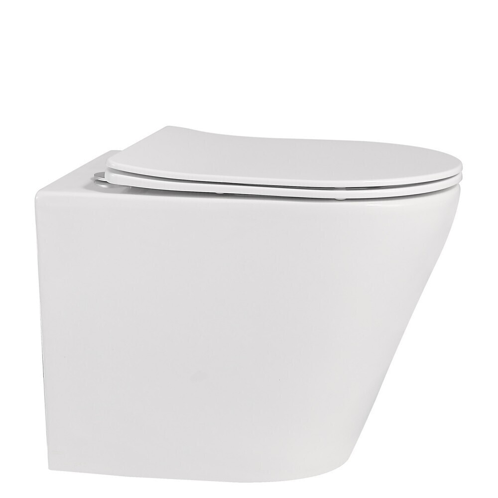 original-10341.jpg Унитаз напольный приставной Abber Bequem с горизонтальным выпуском сиденье с микролифтом (AC1113) — изображение 1