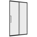 Душевая дверь Abber стекло прозрачное 160х195 см профиль черный 6 мм раздвижная (AG30160BH)