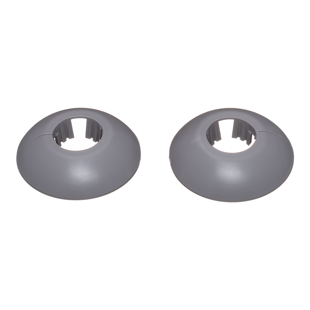 original-10490.jpg Обвод для труб ПВХ декоративный 22 мм серый матовый (2 шт.) — изображение 1