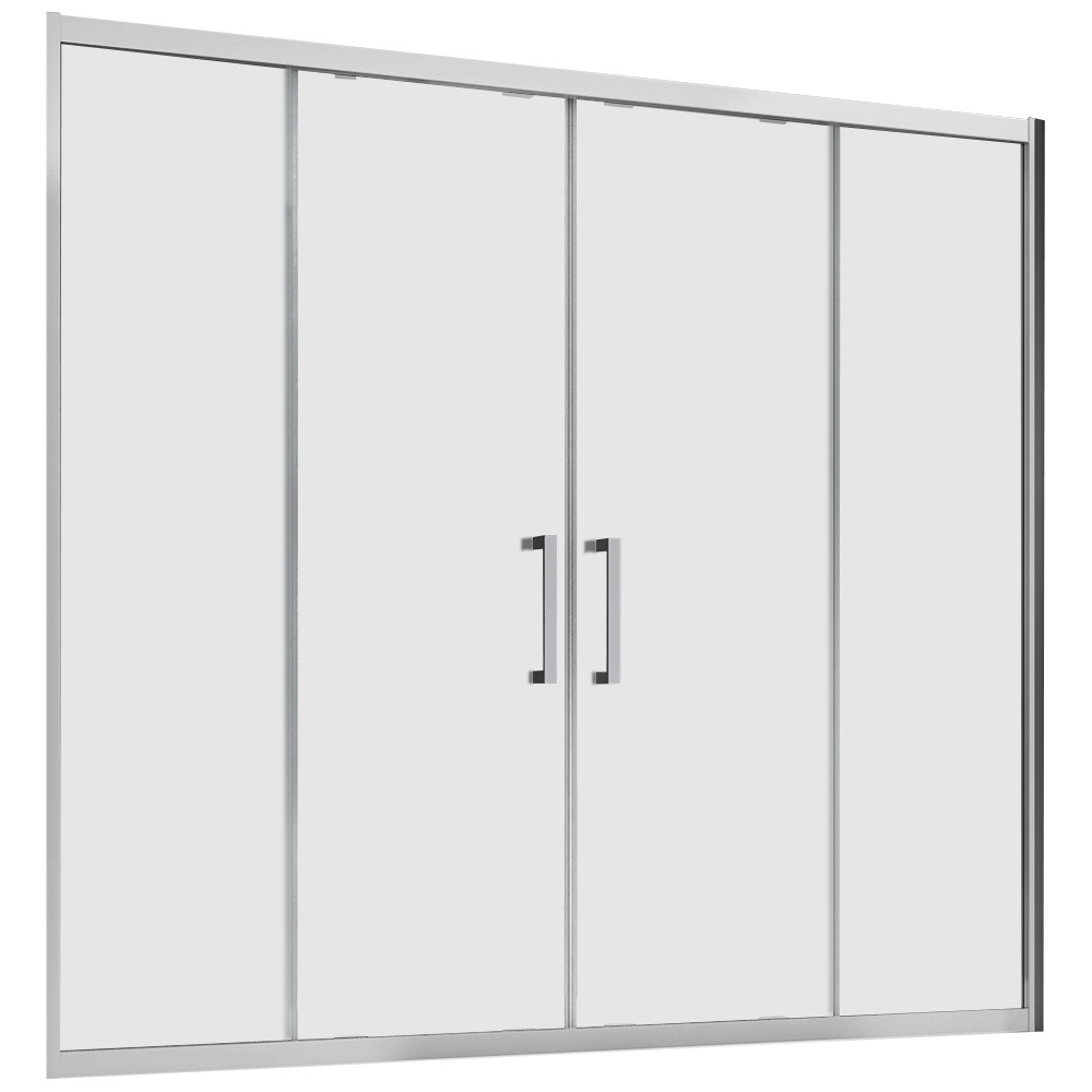 original-1068.jpg Шторка на ванну раздвижная 160х140х0,6 см профиль хром Abber Schwarzer Diamant (AG57160M) — изображение 1