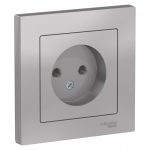 Розетка Systeme Electric AtlasDesign встраиваемая алюминий (ATN000340)