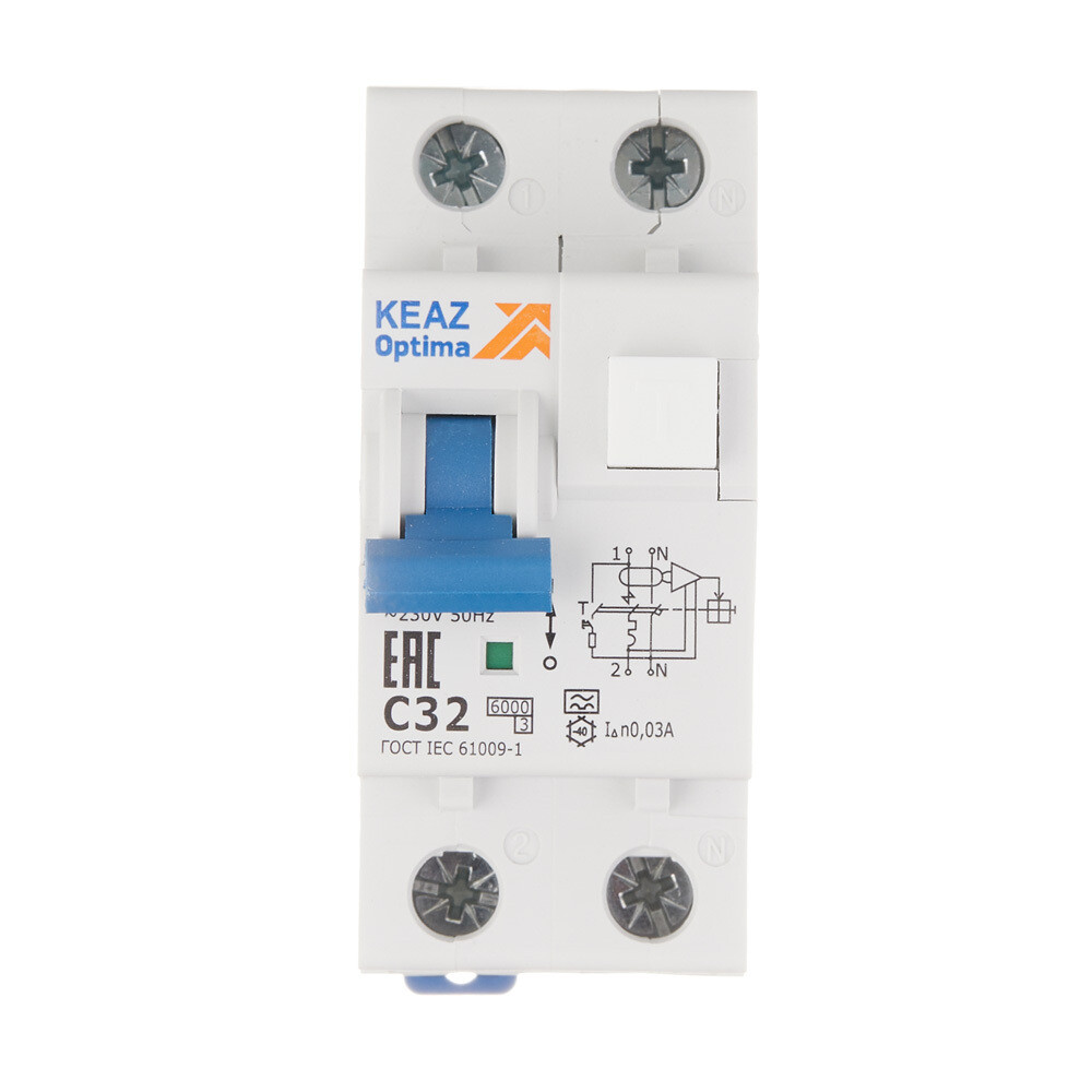 original-1088.jpg Автомат дифференциальный КЭАЗ OptiDin D63 32А 1P+N тип A 30 мА 6 кА (103510) — изображение 1