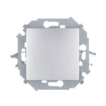 Переключатель Simon 15 одноклавишный встраиваемый алюминий (1591201-033)