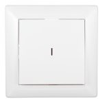 Выключатель Svet одноклавишный встраиваемый белый с подсветкой (SV1001-0008)