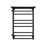 Полотенцесушитель водяной Indigo Brace 800х500 мм лесенка с боковым подключением 600 мм слева с полкой черный муар