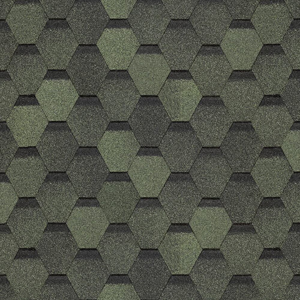 original-11475.jpg Черепица гибкая Docke Eurasia Шестигранник зеленая 3 кв.м — изображение 1