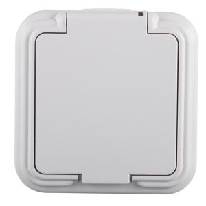 Розетка Svet накладная белая с крышкой (0215-00191)