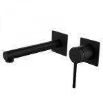 Смеситель для раковины встраиваемый Abber Emotion черный однорычажный (AF8812B)