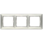 Рамка Legrand Valena трехместная алюминий (694332)