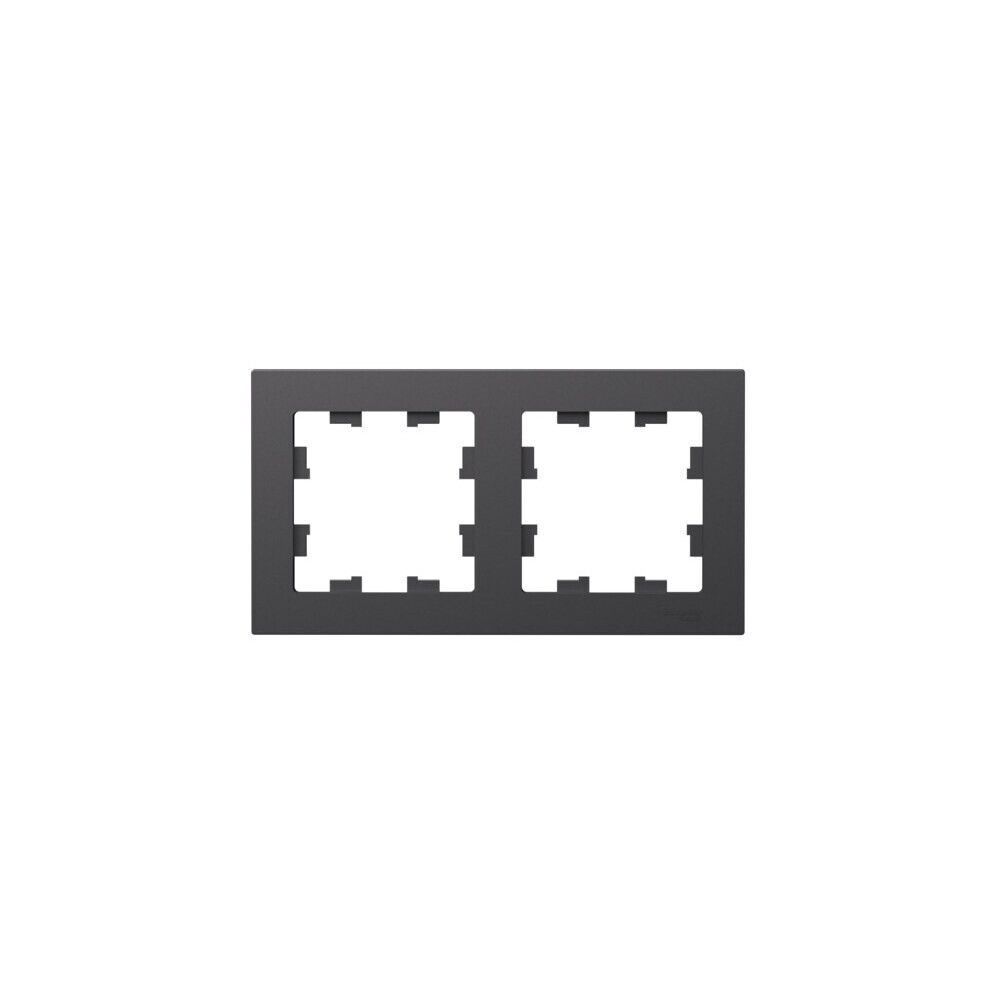 original-12369.jpg Рамка Systeme Electric AtlasDesign двухместная базальт (ATN001402) — изображение 1