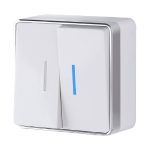 Выключатель Werkel Gallant двухклавишный накладной белый с подсветкой (a051586)