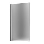 Шторка на ванну распашная 80х140х0,6 см профиль серебро WasserKraft Berkel 48P (48P01-80L Matt glass)