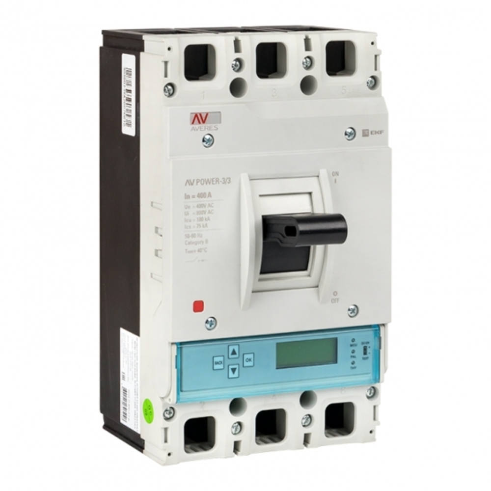 original-12901.jpg Автоматический выключатель в литом корпусе EKF Averes AV Power-3/3-ETU 6.0 3P 400А 100 кА 400/690 В (mccb-33-400H-6.0-av) — изображение 1