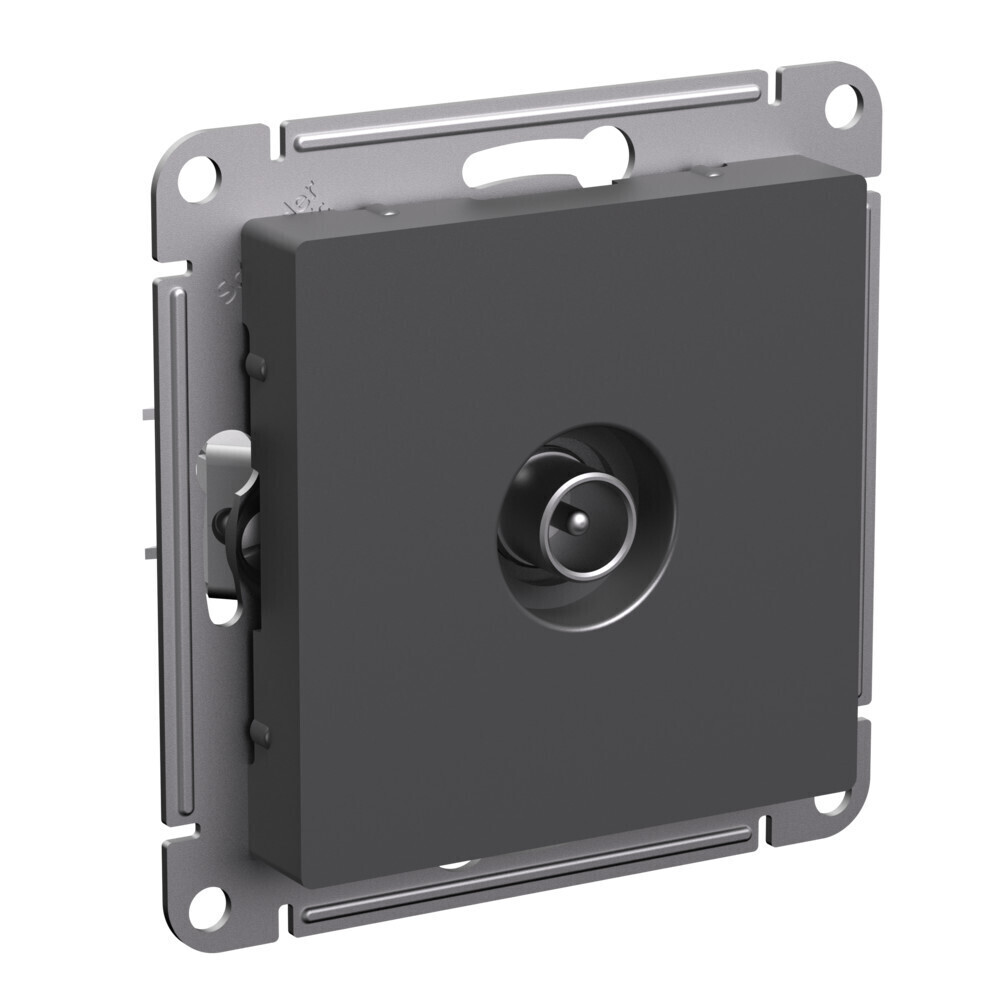 original-13025.jpg Розетка телевизионная Systeme Electric AtlasDesign встраиваемая базальт (ATN001491) — изображение 1