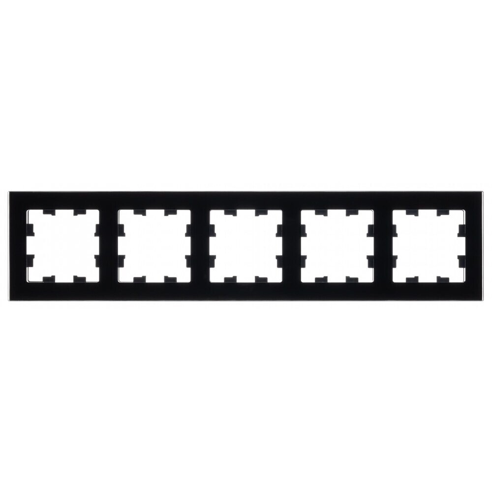 original-13106.jpg Рамка Systeme Electric AtlasDesign Nature пятиместная черная (ATN321005) — изображение 1