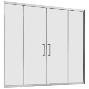 Шторка на ванну раздвижная 150х140х0,6 см профиль хром Abber Schwarzer Diamant (AG57150M)