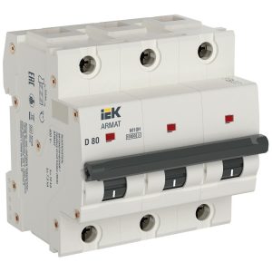 Автоматический выключатель модульный IEK Armat M10H 3P 80А тип D 10 кА 400 В (AR-M10H-3-D080)