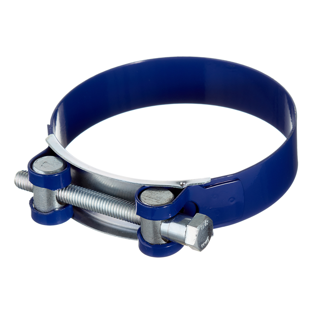 original-13422.jpg Хомут силовой Hard-Fix 86-91 мм оцинкованная сталь с полимерным покрытием одноболтовый — изображение 1