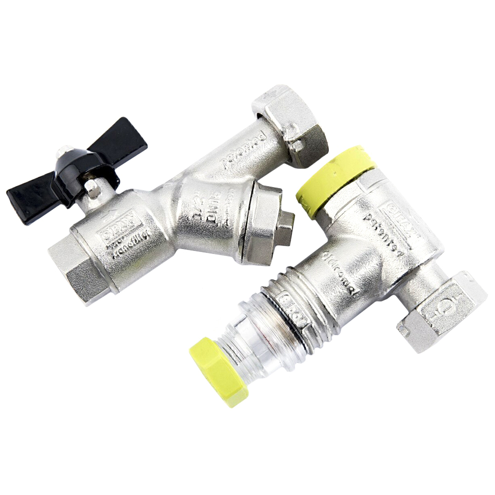 original-13430.jpg Кранофильтрогидромат для подключения счетчика Gibax G0030 3/4 с обратным клапаном — изображение 1