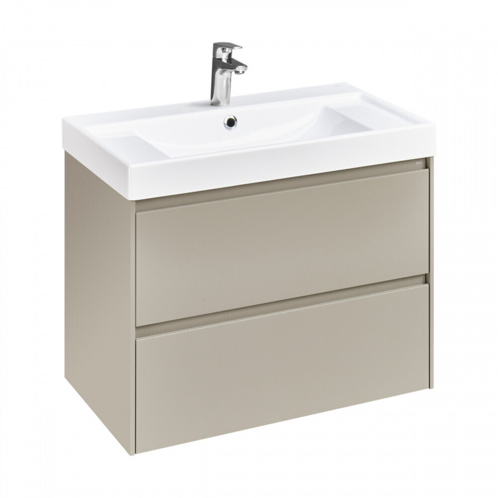 original-13784.jpg Тумба под раковину Roca Ona 80 см подвесная бежево-серая матовая (A857630510) — изображение 1