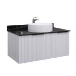 Тумба под раковину со столешницей Comforty Морон 90 см подвесная ясень беленый (00-00021044CF)