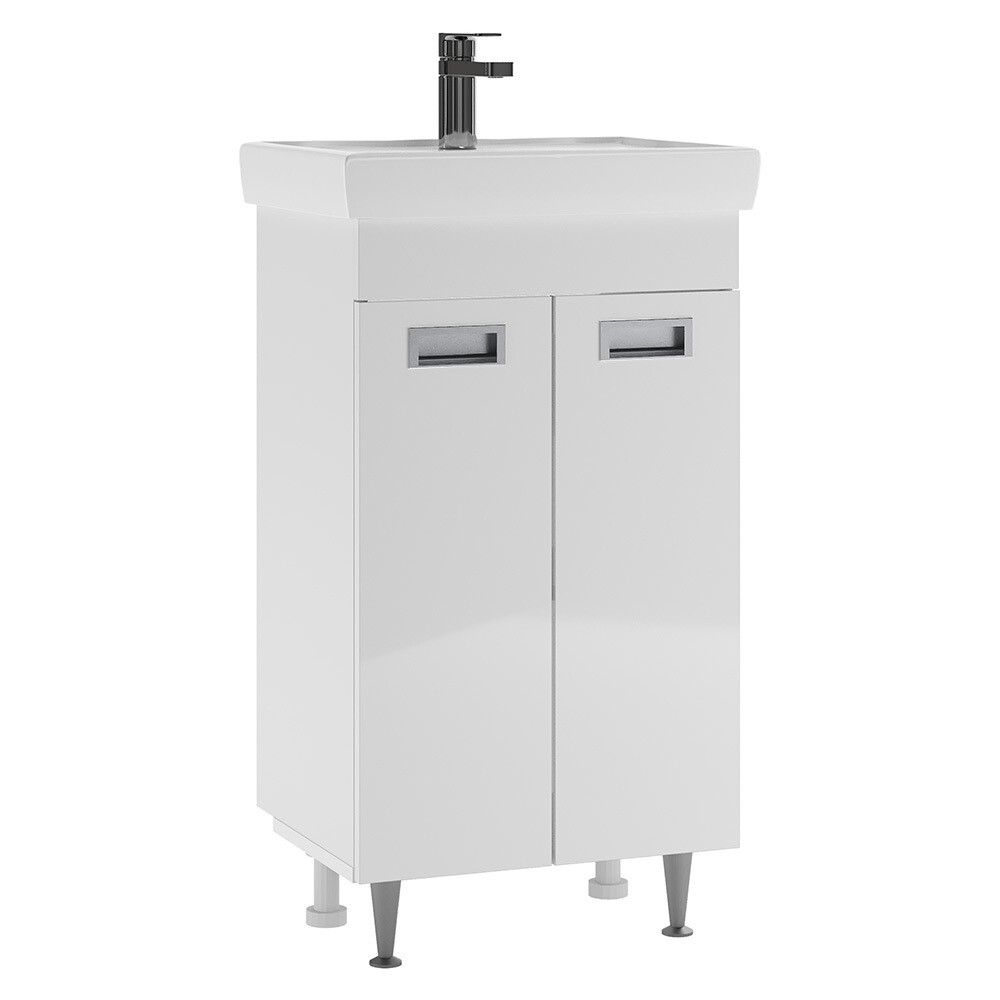 original-14091.jpg Тумба под раковину Волга 50 см напольная белая (УПП00038109) — изображение 1