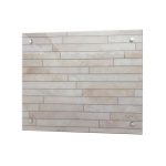 Панель стеновая закаленное стекло для кухни 500х600х4 мм кирпичи из мрамора