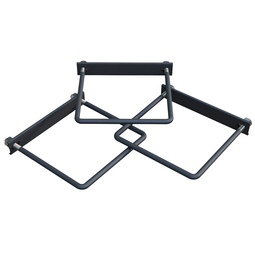 original-14457.jpg Крепление сетки/секции заборной к столбам 60х60 мм графитовое серое RAL 7024 (3 шт.) — изображение 1