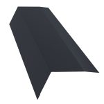 Планка карнизная для металлочерепицы 100х65 мм 2 м графитово-серая RAL 7024 матовая satin matt