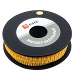 Маркеры кабельные (клипсы) EKF PROxima 3-4,2 мм цифра 3 желтые (500 шт.) (plc-KM-4-3)