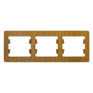 Рамка Systeme Electric Glossa трехместная дуб (GSL000503)