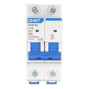 Автоматический выключатель модульный Chint NXB-63 2P 16А тип C 6 кА 400 В (814092)
