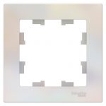 Рамка Systeme Electric AtlasDesign одноместная жемчуг (ATN000401)
