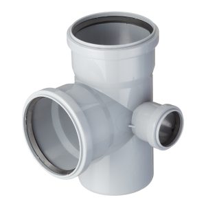 Крестовина Valfex d110х110х50 мм 87° пластиковая двухплоскостная правая для внутренней канализации (28211150)