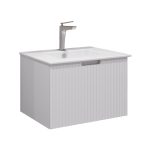 Комплект тумба с раковиной Comforty Сан-Луис 60 см подвесная белая матовая (00-00021219CF)