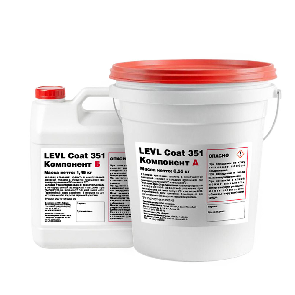 original-15247.jpg Пол полиуретановый Levl Coat 351 двухкомпонентный серый RAL 7038 8,5 кг + 1,5 кг — изображение 1