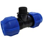 Тройник ПНД Valfex компрессионный переходной 32х32х1 НР(ш)