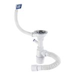 Сифон для мойки Wirquin Элит 3 1/2х40 мм с выпуском d115 мм с переливом с соединением 40/50 мм (30975130)