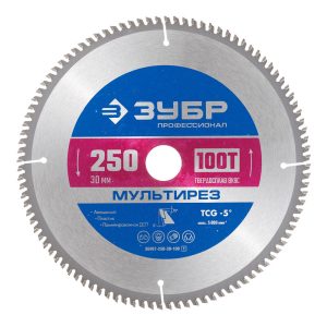 Диск пильный по алюминию Зубр 250х30х2 мм 100 зубьев (36907-250-30-100_z01)