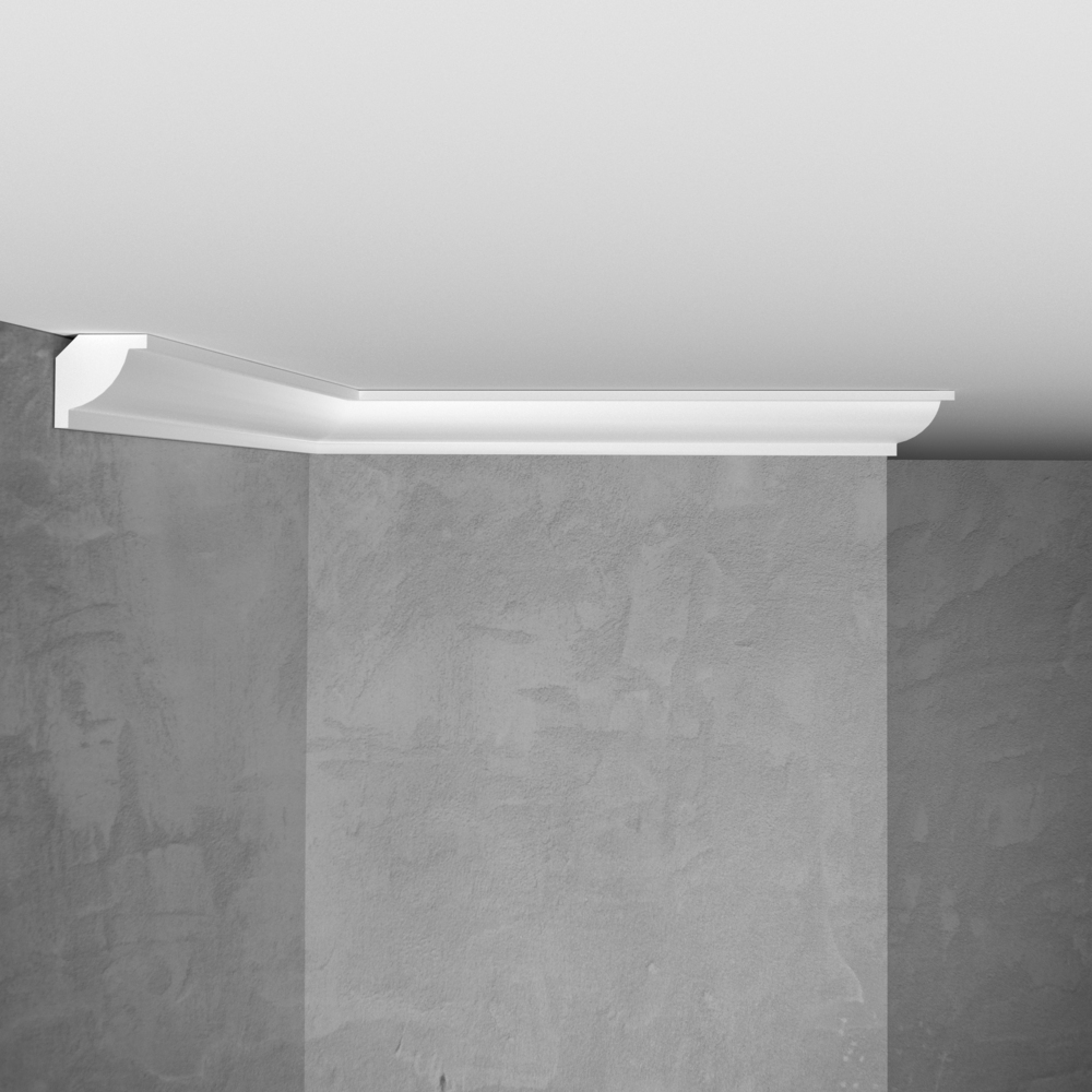 original-16208.jpg Плинтус потолочный из экополимера ударопрочный 20х20х2000 мм Stenopol C7132 — изображение 1