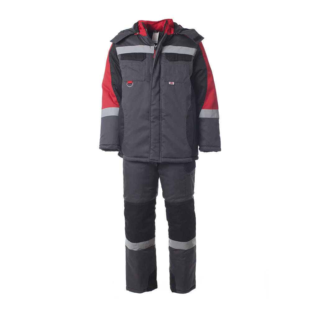 original-16254.jpg Костюм рабочий мужской утепленный Спрут Формула 48-50 рост 170-176 см серый/красный — изображение 1