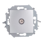 Розетка телевизионная Simon 15 встраиваемая алюминий (1591475-033)