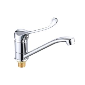 Смеситель для раковины РМС хром локтевой с поворотным изливом (РМС-Л1-004Г-25(R8))