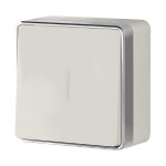 Выключатель Werkel Gallant одноклавишный накладной слоновая кость с подсветкой (a051542)