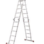 Лестница алюминиевая трансформер четырехсекционная 5 ступеней Новая высота профессиональная