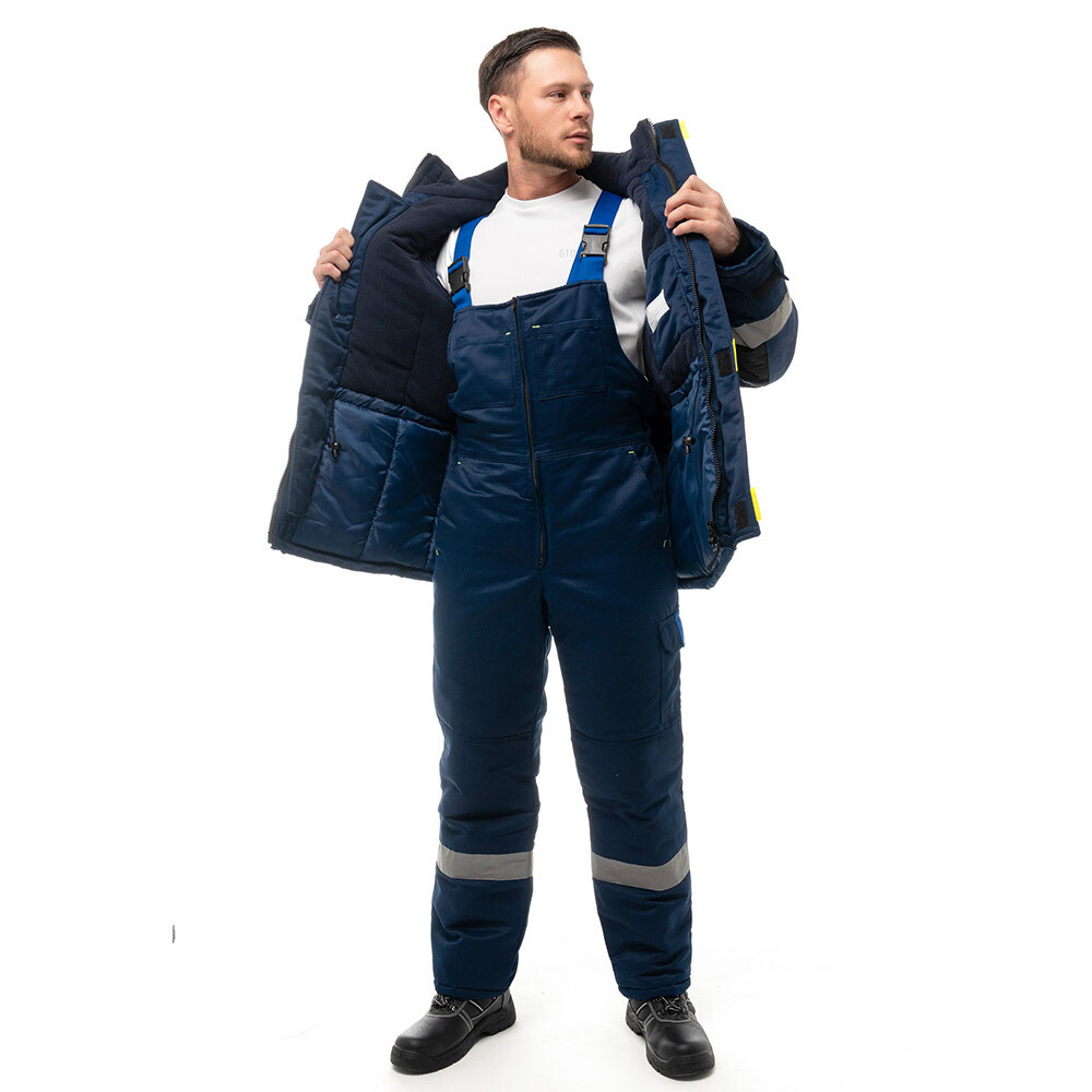 original-16674.jpg Костюм рабочий мужской утепленный Спрут Бруклин 52-54 рост 170-176 см темно-синий/васильковый — изображение 1