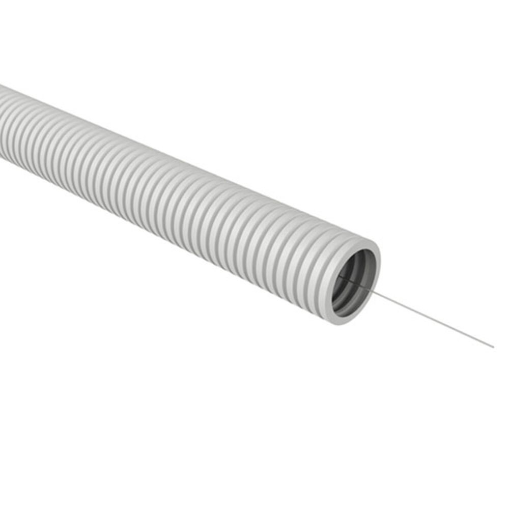 original-17038.jpg Труба гофрированная ПВХ 50 мм КМ легкая с зондом серая (15 м) (Б0060609) — изображение 1